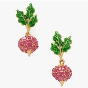 Kate Spade Green and Pink Radish Earrings